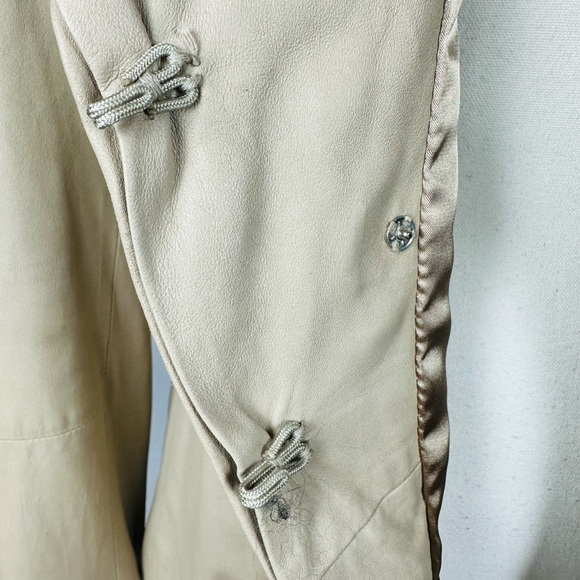 Elie Tahari Tan Leather Jacket - Picture 5 of 11